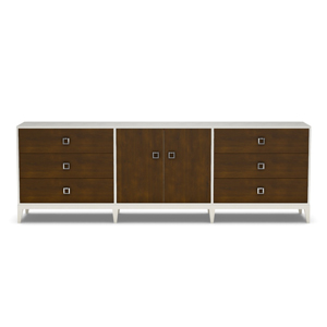 Details Six Drawer - Two Door Low Credenza