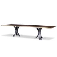 120" Guan Slab Dining Table - Textured Metal