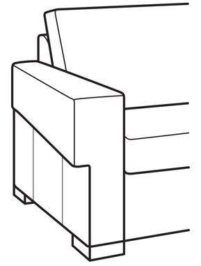Square P Arm 8 in