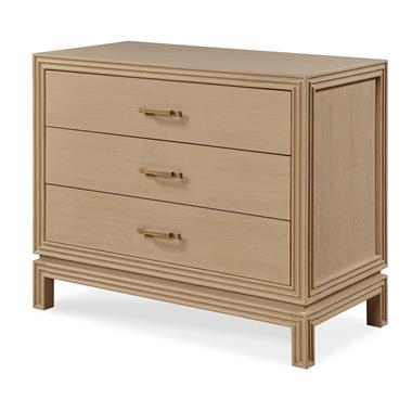 Lewis Large Three Drawer Nightstand - Stocked