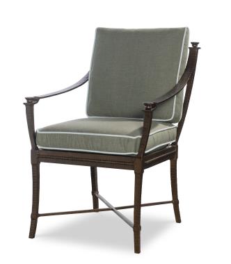 Andalusia Metal Back Dining Arm Chair