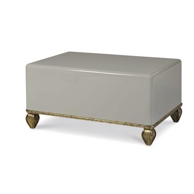 Loire Cocktail Table - French Lacquered Grey w/Gold